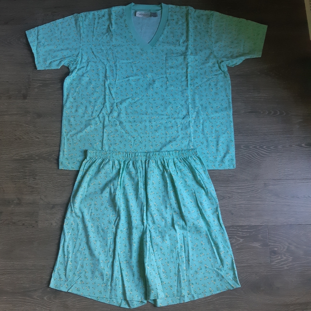 Vintage Teal Pajama Set